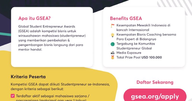 Global Student Entrepreneur Awards (GSEA) Competition