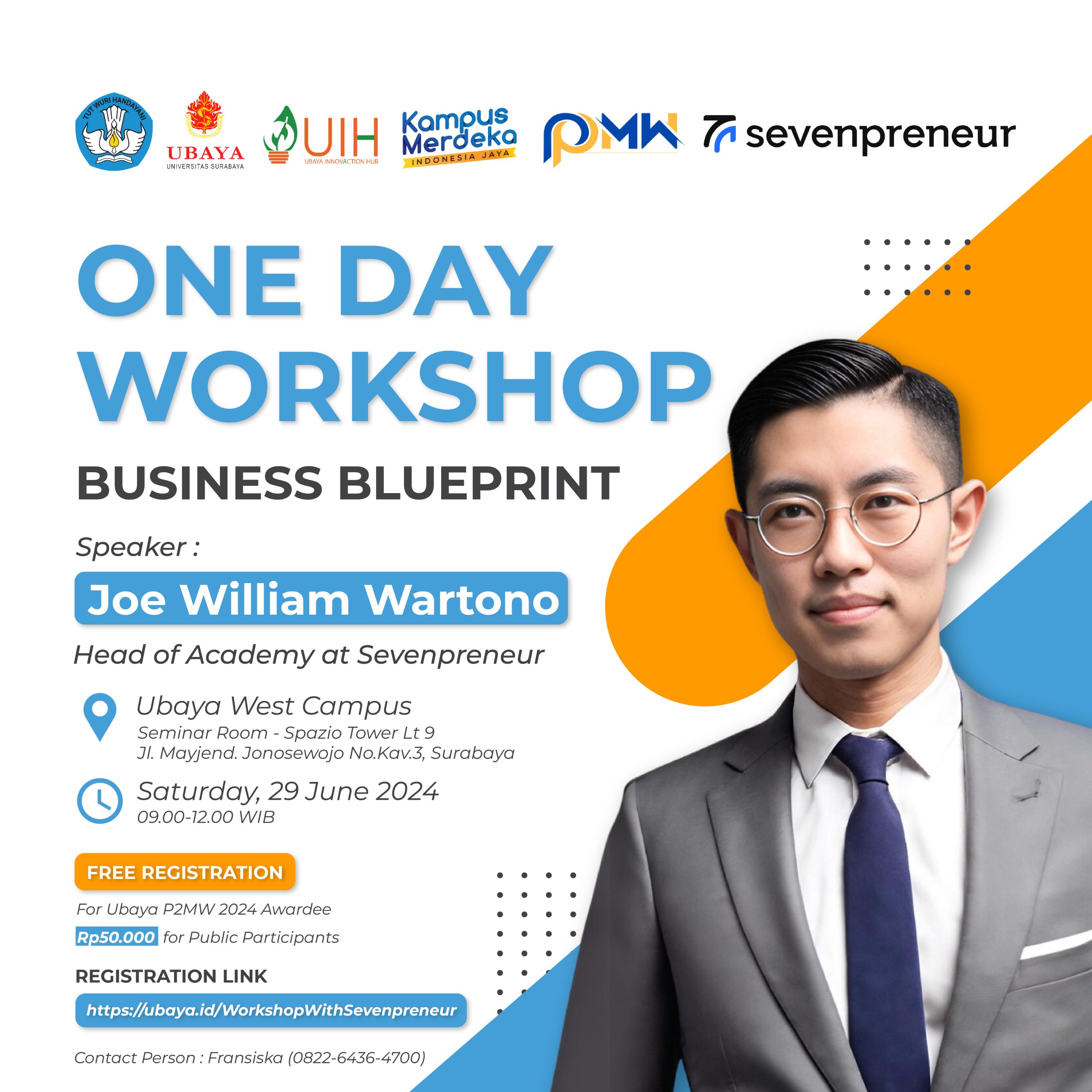 One Day Workshop – Business Blueprint Program Bersama Sevenpreneur